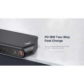 Remax RPP-172 Power Bank 10000mAh 22.5W with USB-A Port and USB-C Port Black