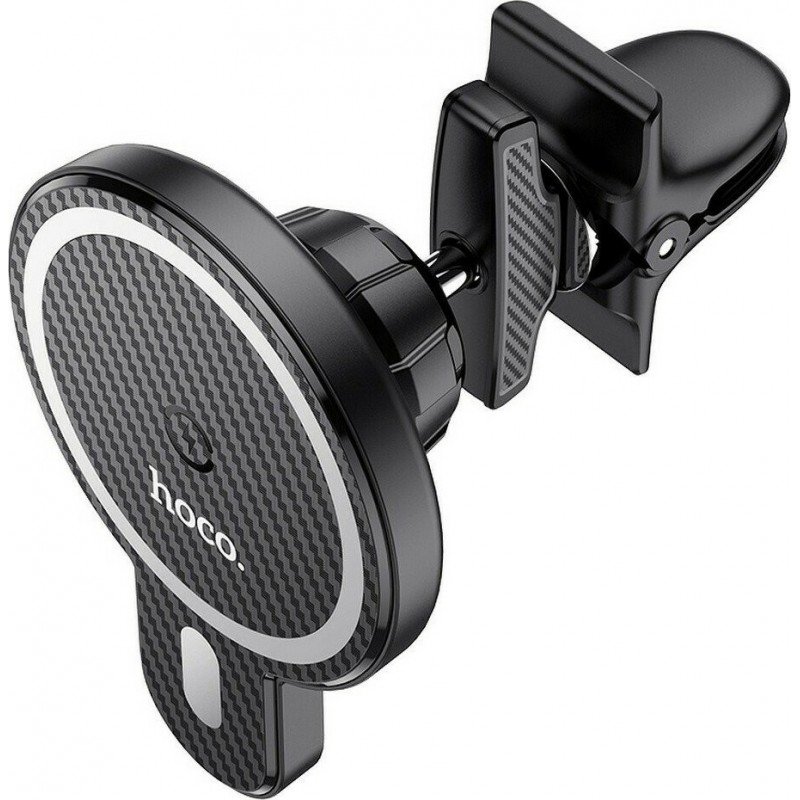 Hoco Mobile Car Mount CA85 Black with Magnet and Wireless Charging