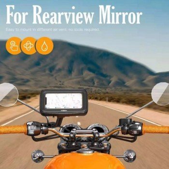 Moxom Knight Motorcycle Mobile Phone Stand with Waterproof Mirror Case