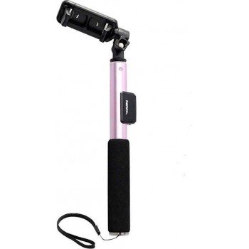 Remax P4 Selfie Stick with Bluetooth Pink