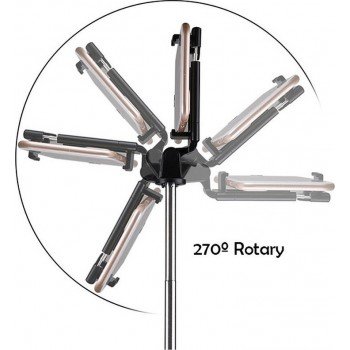 K07 Selfie Stick Mobile Phone Tripod with Bluetooth Black