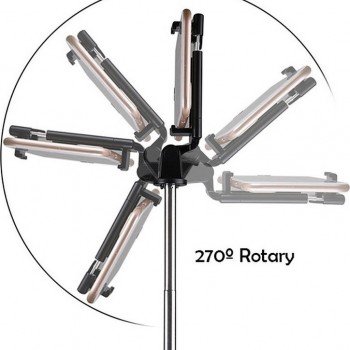 K07 Selfie Stick Mobile Phone Tripod with Bluetooth Black