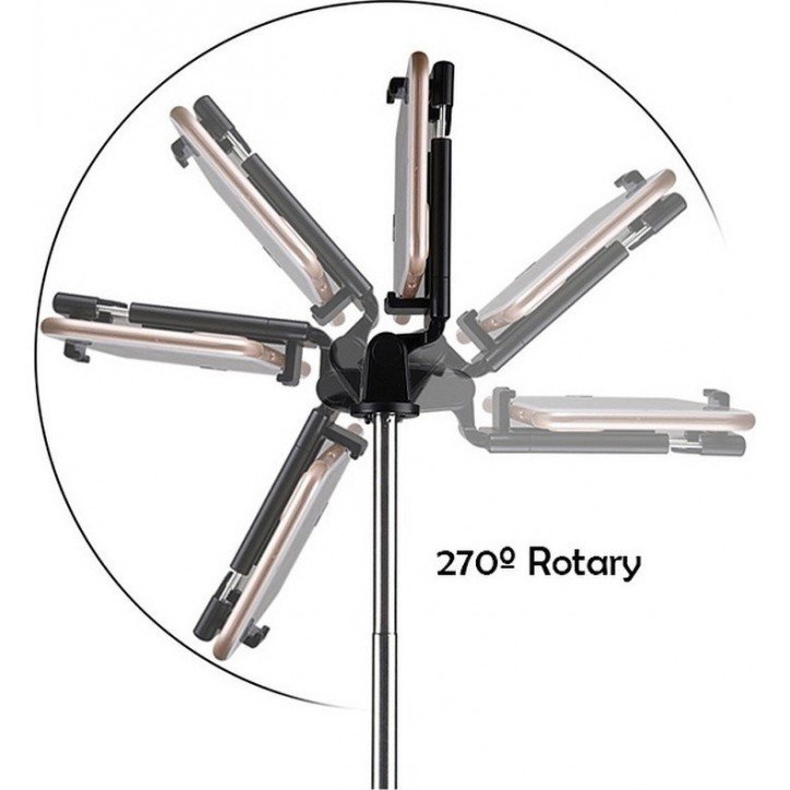 K07 Selfie Stick Mobile Phone Tripod with Bluetooth Black