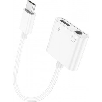Leewello Converter USB-C male to 3.5mm / USB-C female White (YPX-037)