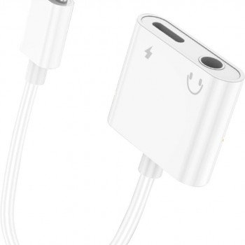 Leewello Converter USB-C male to 3.5mm / USB-C female White (YPX-037)
