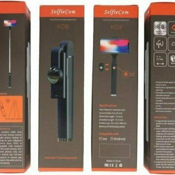 K09 Selfie Stick with Remote Control Black