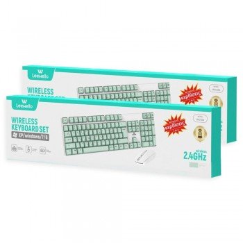 Leewello YPX-035 Wireless Keyboard & Mouse Set Greek Green