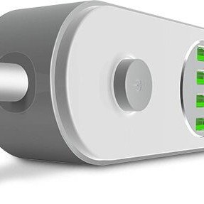 Ldnio 4 Position Safety Power Strip with Switch, 4 USB and 2m Cable White SE4432