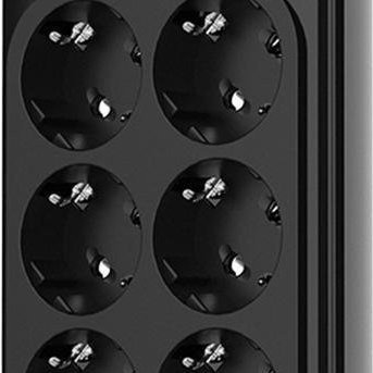 Ldnio 6 Position Safety Power Strip with Switch, 4 USB and 2m Cable Black SE6403