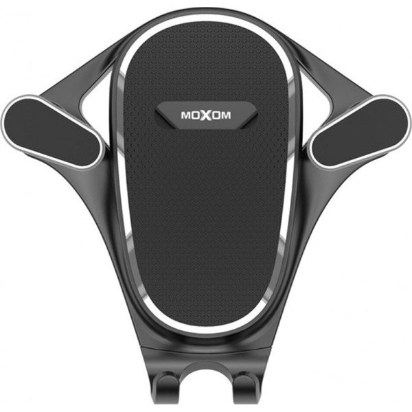 Moxom Βάση Κινητού Αυτοκινήτου MX-VS06 Βάση Στήριξης Smartphone 3.5 - 5.5" για Αεραγωγό Αυτοκινήτων 360°-Μαύρο με Ρυθμιζόμενα Άγκιστρα