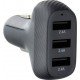 Φορτιστής Αυτοκινήτου Μαύρος QWE Συνολικής Έντασης 2.4A Γρήγορης Φόρτισης με Θύρες: 3xUSB CC271-3A