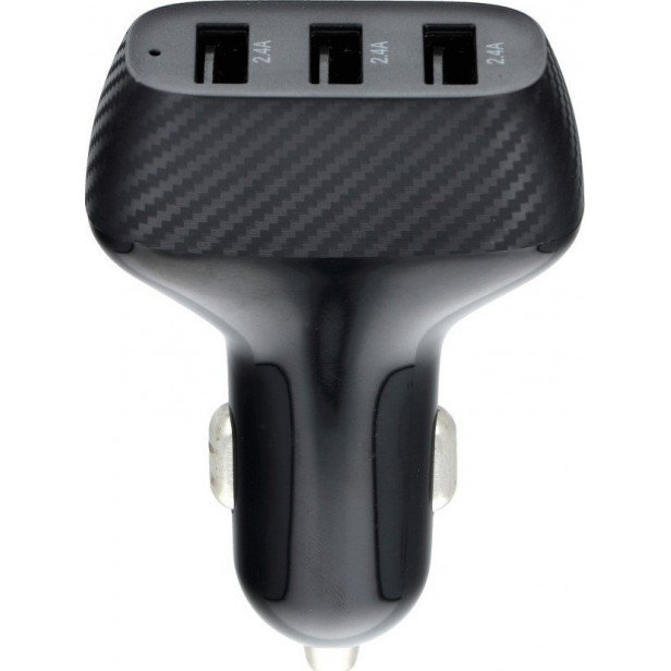 Car Charger Black QWE Total Capacity 2.4A Quick Charge with Ports: 3xUSB CC271-3A