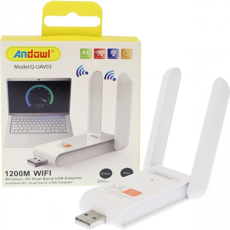 Andowl Q-UAV03 Wireless USB Network Adapter 866Mbps