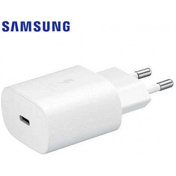 Samsung Φορτιστής Χωρίς Καλώδιο με Θύρα USB-C 25W Power Delivery Λευκός (EP-TA800N Retail)