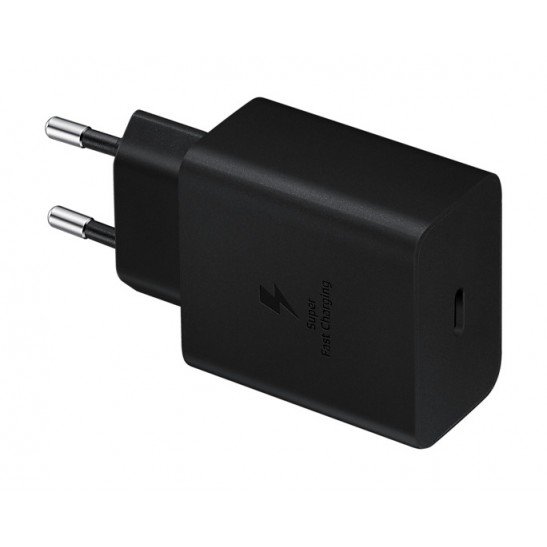 Samsung Charger with USB-C Port and USB-C Cable 45W Power Delivery Black (EP-T4510)