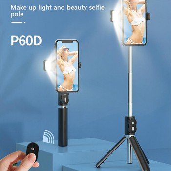 P60D Selfie Stick with Bluetooth Black