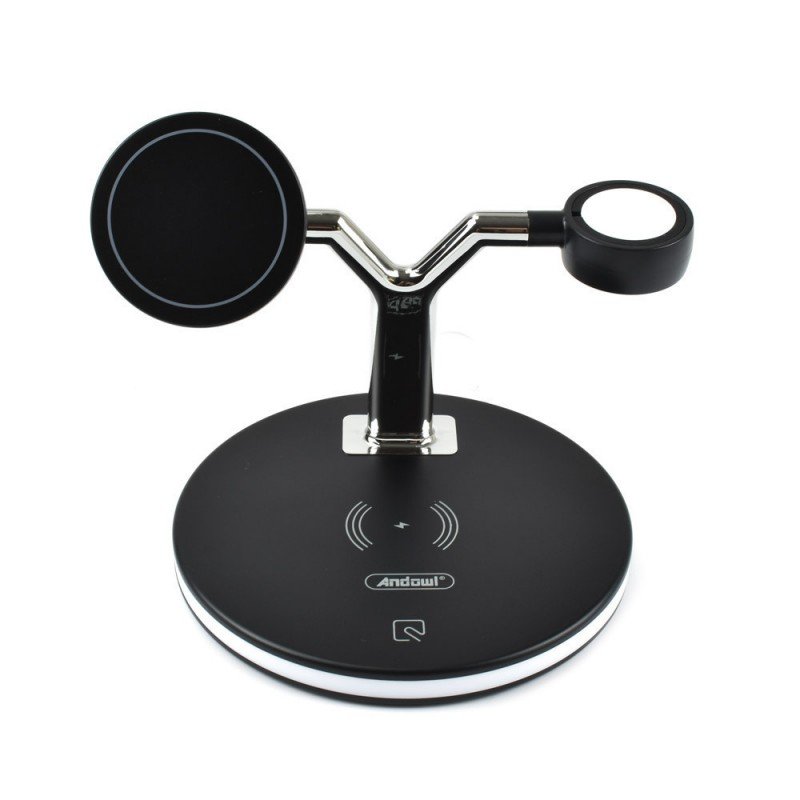 Andowl Wireless Charger (Qi Pad) 25W Power Delivery / Quick Charge 3.0 Black (970)