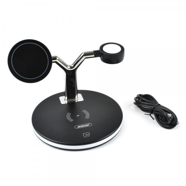 Andowl Ασύρματος Φορτιστής (Qi Pad) 25W Power Delivery / Quick Charge 3.0 Μαύρος (970)