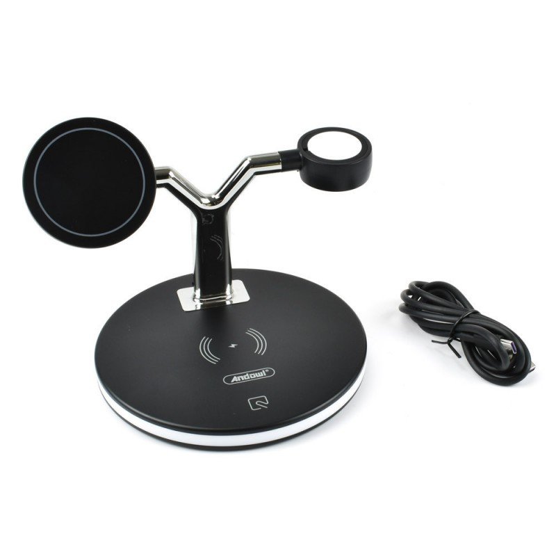 Andowl Wireless Charger (Qi Pad) 25W Power Delivery / Quick Charge 3.0 Black (970)