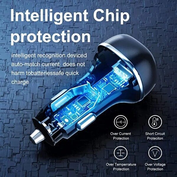 Veger Φορτιστής Αυτοκινήτου Μαύρος CC62-1A1C Γρήγορης Φόρτισης με Θύρες: 1xUSB 1xType-C