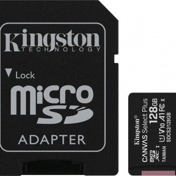 Kingston Canvas Select Plus microSDXC 128GB U1 V10 A1 with Adapter