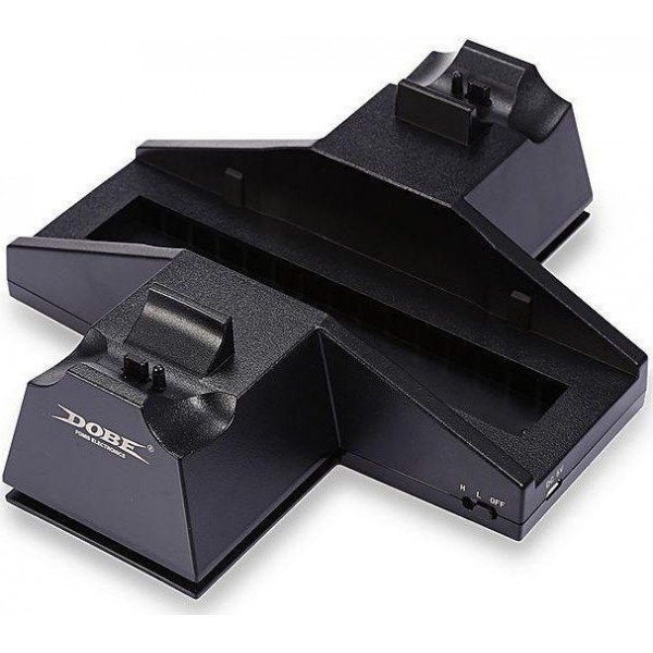 Dobe Dual Charging Dock Βάση Φόρτισης για 2 χειριστήρια PS4 Μαύρη