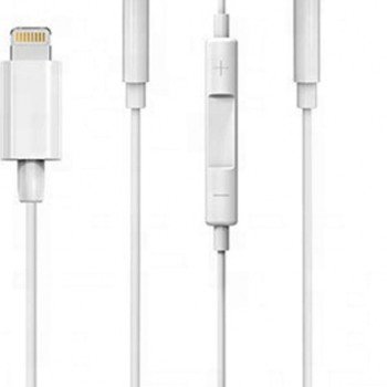 Ezra Ep40-ip Earbuds Handsfree με Βύσμα Lightning Λευκό