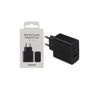 Samsung Φορτιστής Χωρίς Καλώδιο και Καλώδιο USB-C 35W Power Delivery Μαύρος (EP-TA220NBE)
